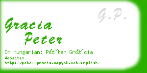 gracia peter business card